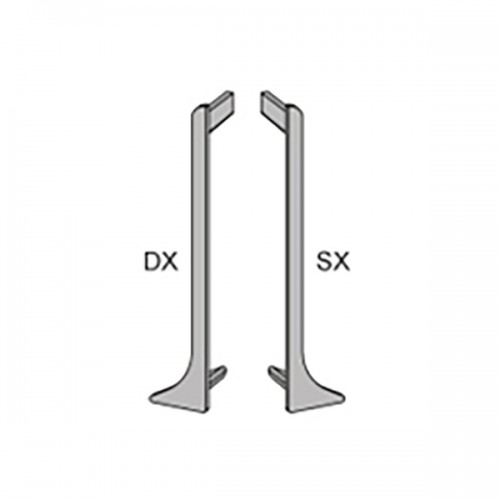 Заглушки одноуровневые на плинтус для столешницы 80мм, (окрашенный пластмасс) Progress profiles