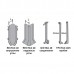 Заглушки на плинтус для столешницы 60мм, (окрашенный пластмасс) Progress profiles