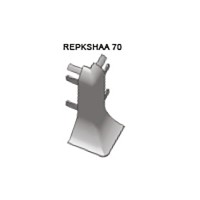 Наружный угол для плинтуса REPKSHAA 70 - PROSKIRTING SHELL, Progress profiles, СЕРЕБРО