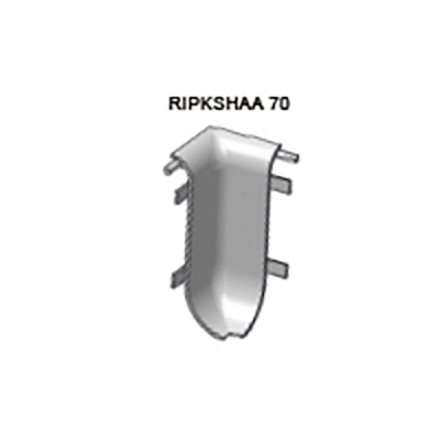 Внутренний угол для плинтуса RIPKSHAA 70 - PROSKIRTING SHELL, Progress profiles, СЕРЕБРО