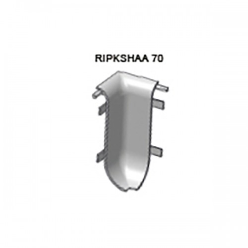 Внутренний угол для плинтуса RIPKSHAA 70 - PROSKIRTING SHELL, Progress profiles, СЕРЕБРО