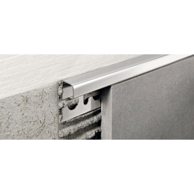 Профиль для плитки PJQSBC - PROJOLLY SQUARE Progress profiles, 2.7м, АЛЮМИНИЙ БЛЕСТЯЩИЙ ХРОМИРОВАННЫЙ